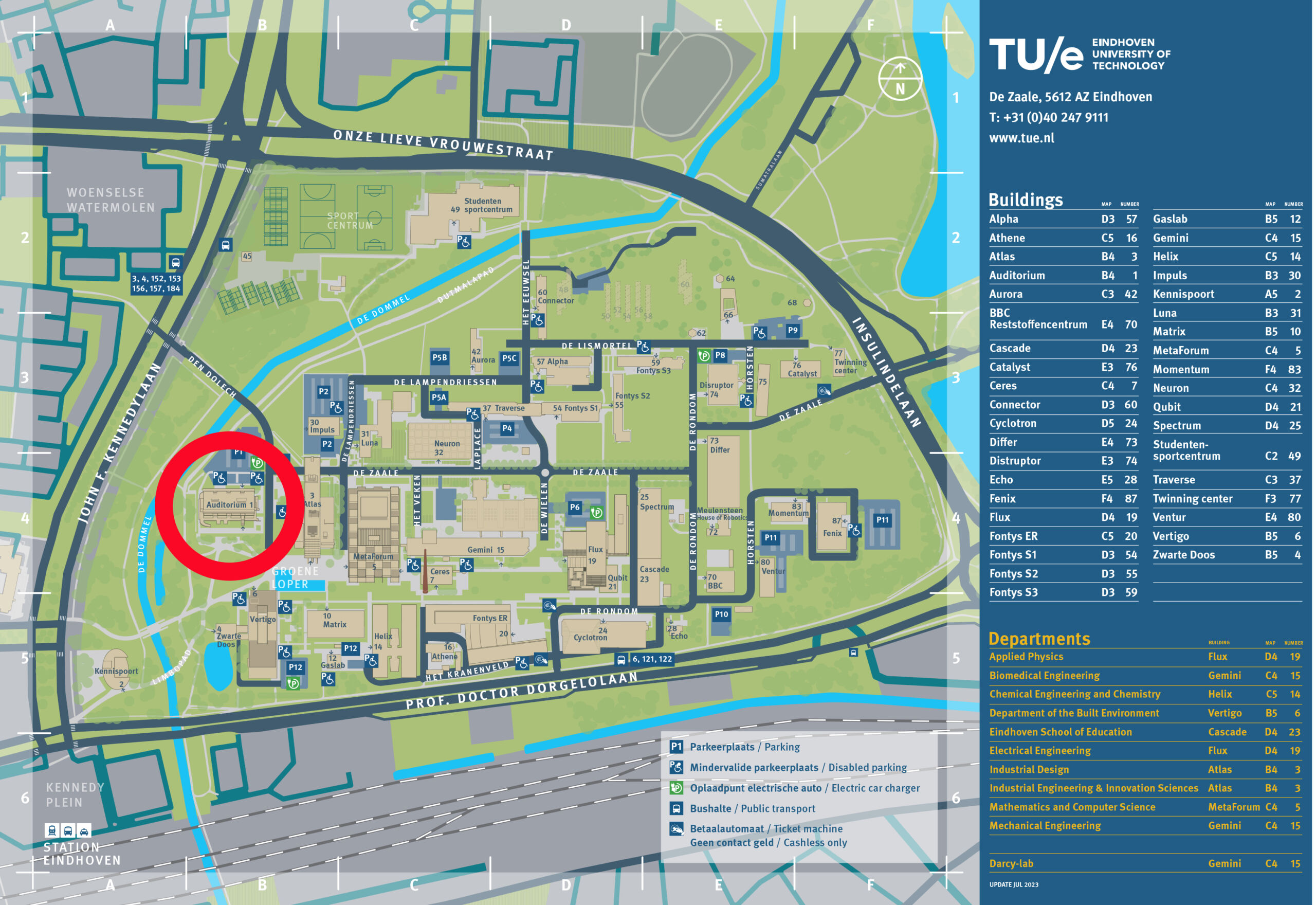 Map parking places TUe